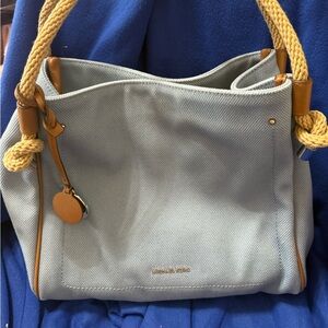 Michael Kors blue Canvas Tote Bag